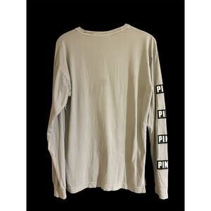 Victoria’s Secret Pink Long Sleeve Pocket T-Shirt Gray Blue Small